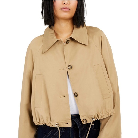 INC Drawstring Bomber Jacket Large - Picture 7 of 10